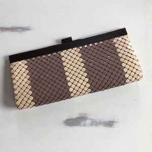 Cute eye-catching clutch with fun metal textile